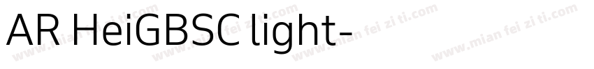 AR HeiGBSC light字体转换